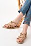 Quality Straw Detailed Summer Rope Sandals - 5