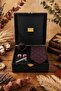 Black Men's Gift Box - Tie with Handkerchief, Cufflinks, Tie Clip Kmk214