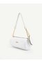 Wrinkled Textured White Shk327 Cylinder Bag, Wallet with Charms, Zipper, Women's Hand, Arm and Shoulder Bag - 3