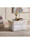 Building Blocks Storage Box with Tray Compartment 50.5x37x29.3 cm-White