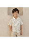 Short Sleeves Shirt with Floral Embroidery