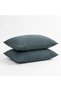 100% Cotton Muslin Pillowcase 50X70 cm Set of 2 |   Breathable Soft Natural Textured Pillowcase - 2