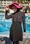 Ikbal Sport Lycra Full Covered Hijab Swimsuit Rms-R108-26 Black - 5