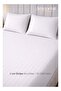 3-Piece Striped Microfiber Fitted Sheet Set Super King 200x200cm – Soft Elastic Deep Pocket 17cm Bedsheet - 4