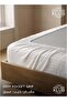 1Pc Queen Fitted Sheet - 600Tc 100% Cotton 1 INCH Stripe Sateen Weave,elasticized deep pocket Cotton White 180x200cm - 4