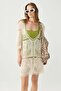 Deep Neckline Knitwear Beach Dress Beige - 6