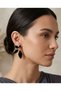 Leaf-Shaped Shiny Surface Earrings – Stylish Design Women's Earrings with Black and Powder Pink Color Options