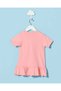 Infant Girls Pink Heart Embossed Casual Dress - 4