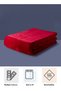 Lightweight Summer Blanket King Size 310 GSM Extra Soft Fleece All Season Blanket Bed And Sofa Throw Maroon 220 x 230cm - 5