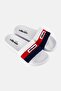 Men Triply Brand Logo Slip On Slides, White - 2