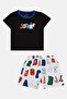 Toddlers Boy 2 Pcs Graphic Print T-Shirt And Shorts Set, Multicolor - 2