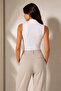 Women's 95% Cotton Half Turtleneck 2-Piece Sleeveless Tank Tops - Stretchy & Soft Texture - 3