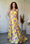 Halter Neck Backless Satin Maxi Dress - 5