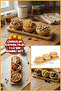 3-Piece Snack and Breakfast Bamboo Set with Presentation Tray 6cm