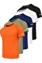 Pack of 5 Unisex Athletic Technical Sports T-Shirts with Quick Drying Feature