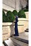 Women's Hijab Tailed Stoned Fish Tail Evening Dress - 4