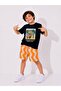Boys' Summer Vibes Printed Black T-Shirt and Summer Shorts Set - 3