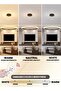LIGHTING LED Modern Chandelier, Remote Control, 1 Ring, Brown, 34W, Height & Color Adjustable - 3