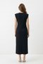 Rochie căptușită de lungime midi 3662 Negru - 3