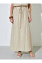 Khaki Relaxed Fit Short Sleeve Shirt and Maxi Skirt Set - 5