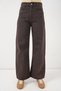 Women's Wide Leg High Waist Palazzo Jeans 1266 - Brown - 2