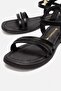 Stoned 3-Strap Women's Sandals Black Yanki - 5