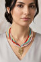 Leaf Detail Glass Bead Necklace - 2
