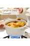 Caannasweis 19Pcs Cookware Sets, Nonstick Pots and Pans Set, Granite Induction Cookware, Beige - 4