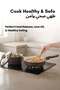 10-Piece Ceramic Nonstick Cookware Set with Detachable Handle, PFAS-Free Healthy Cooking Pots & Pans, Stackable Design with Pour Spouts - 7