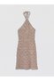 Texx Store Quality Halter Neck Striped Women's Beach Dress - 5