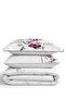 4 Pillows 100% Cotton Percale Duvet Cover Set Double-Person Premium Special Edition Dance of Roses - 2
