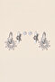 Silver Color Steel Zircon Stone Sun and Star Shaped 6-Piece Earring Set