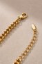 Jewelry Women's Stoned Thick Gourmet Chain Non-Tarnish Steel Bracelet Gold Color 1132 - 4