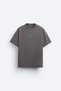 Men's Oversize Back Printed Basic T-Shirt Crew Neck Short Sleeve Streetwear Unisex Comfortable Casual T-Shirt Black White Fume - 3