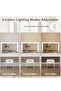 Bedroom Makeup Dressing Table with 3 Color Lighting Modes LED Mirror, Modern Vanity Desk (Stool Not Included) - 7
