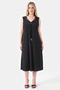 40178 Black Knitted Fabric Relaxed Fit Sleeveless Dress