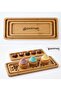 Polmak 3-Piece Natural Bamboo Wood Serving Tray Set - Long Rectangular Coffee and Catering Tray (Pm-510) - 2