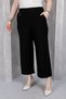Plus Size Cotton Elastic High Waist Sandy Fabric Wide Leg Women's Trousers - 5