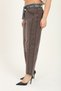 Plus Size Belted Pocketed Lycra High Waist Mom Cut Women's Trousers