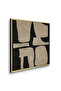 Modern Tan Geometric Wall Art | Framed Canvas Print | Luxury Modern Decor for Living Room, Bedroom, Office & Gift - 3