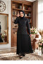 Women's Imported Guipure Chiffon Skirted Evening Dress Set - 2