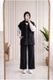 Gülsu Double Pocket Waist Tunnel Vest Triple Set-Ey998 Black