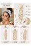 Women's Ecru Sequined Cotton Thread Hair Band - 3