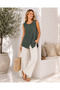 100% Muslin Asymmetrical Cut Sleeveless Blouse – Lightweight, Breathable Summer Women's Blouse - 5