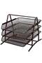 3 Layer Metal Paper Tray (Black) - 2