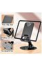 Portable Foldable Phone Stand, 360 Degree Rotation, Height Adjustable, Cell Phone Holder - Black - 5