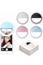 Selfie Ring Light, Rechargeable Portable Clip-On Phone LED Ring Light- 4 Colours Camera Light - 4
