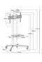 DG60B FS Mobile/Rolling TV Cart with Lockable Wheels, Floor TV Stand 32-75 Inch - 5