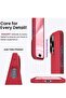 Soft Red Silicone iPhone 16 Pro Max Case - Anti-Scratch & Shockproof Protection - 5