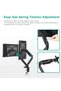 Dual Monitor Mount Stand - Height Adjustable Monitor Arm Stand Fully Articulating Counterbalance Gas Spring Desk Mount for Two 17 to 32 inch Screens - 4